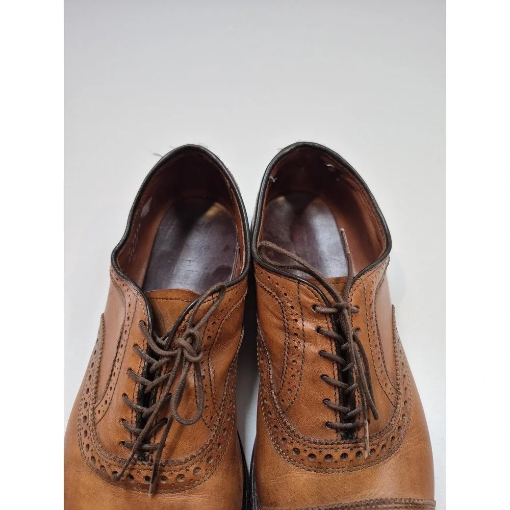 Allen Edmonds Strand Shoes Mens Size 9 D Brown Leather Cap Toe Dress Oxford